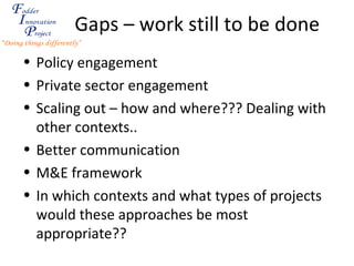 Fodder Innovation in smallholder systems: Experiences from the Fodder Innovation Project