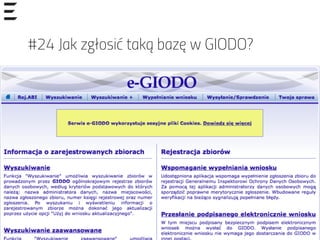 #24 Jak zgłosić taką bazę w GIODO?
 