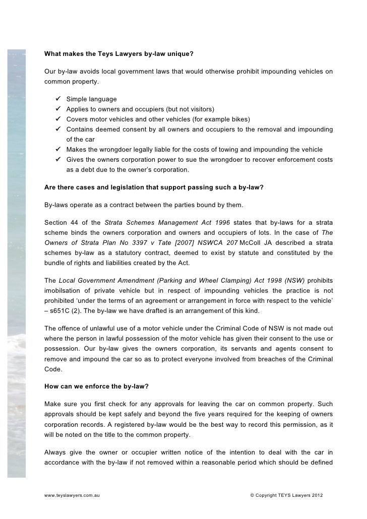 faq removing vehicles from common property nsw abandoned vehicle letter to owner