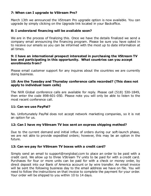 Faq(1)Questions and Answers about VStream TV