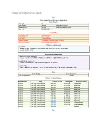 Check Case Status District Courts Chandigarh Panchkula Mohali | PDF
