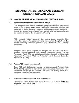 PBS soalan dan jawapan