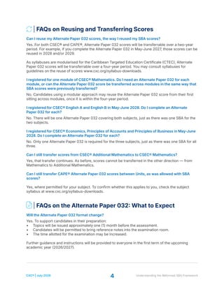 Comprehensive Guide to the Reformed CXC SBA Framework for 2026 | PDF