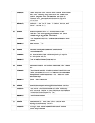 Ytlcomms Faq (soalan lazim) 24 jun 2019 | PDF