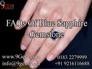 FAQs Of Blue Sapphire Gemstone