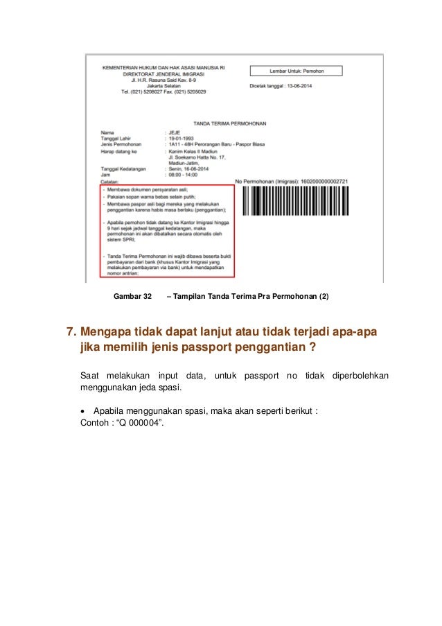 Petunjuk Pengisian Layanan Paspor Online