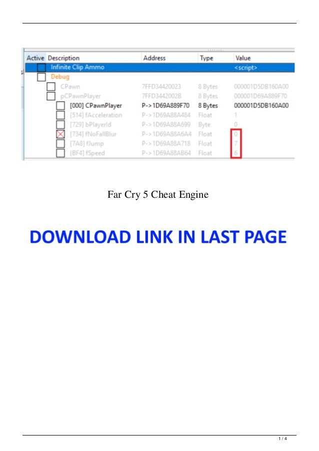 Far Cry 5 Cheat Engine