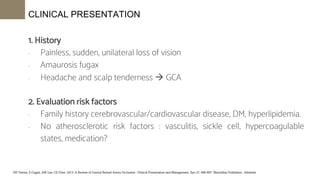 DIAGNOSIS AND MANAGEMENT CENTRAL RETINA L ARTERY OCCLUSION | PDF