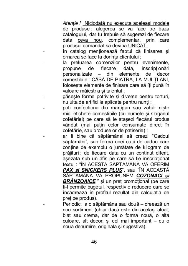 Far Ghid Afaceri Cofetarie