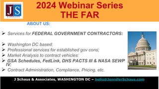 2024: The FAR, Federal Acquisition Regulations - Part 6 | PPTX