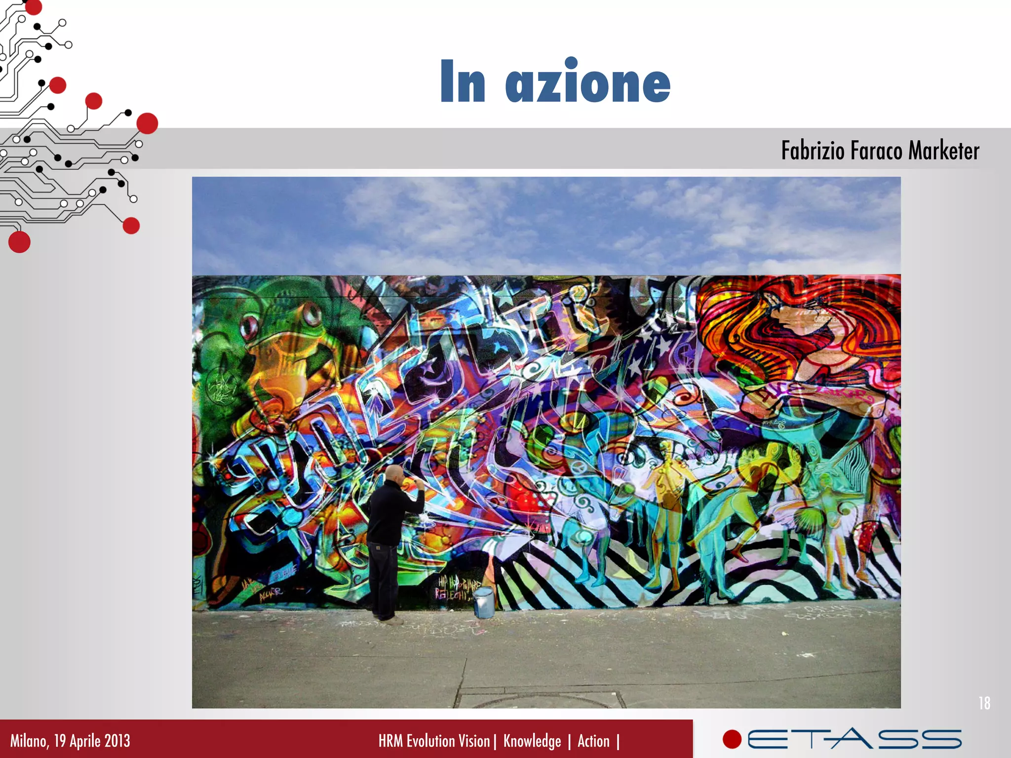 Fabrizio Faraco Marketer
In azione
Milano, 19 Aprile 2013 HRM Evolution Vision| Knowledge | Action |
18
 