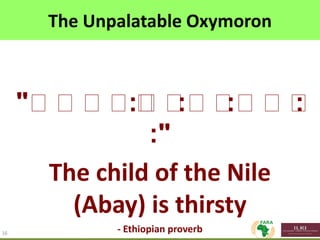 Delivering impact from African animal agriculture: The agriculture-mining conundrum of grass or brass; bread or stones