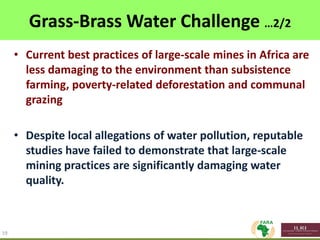 Delivering impact from African animal agriculture: The agriculture-mining conundrum of grass or brass; bread or stones