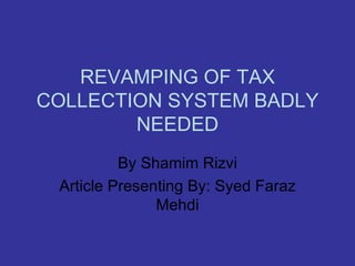 Shamim Rizvi Faraz | PPT
