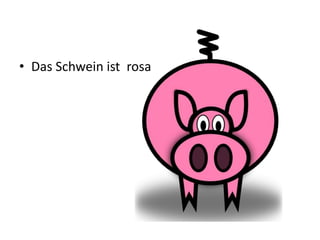 • Das Schwein ist rosa
 