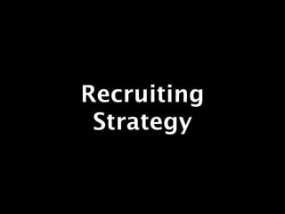 Recruiting
 Strategy
 