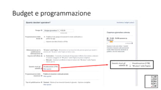 Budget e programmazione
 