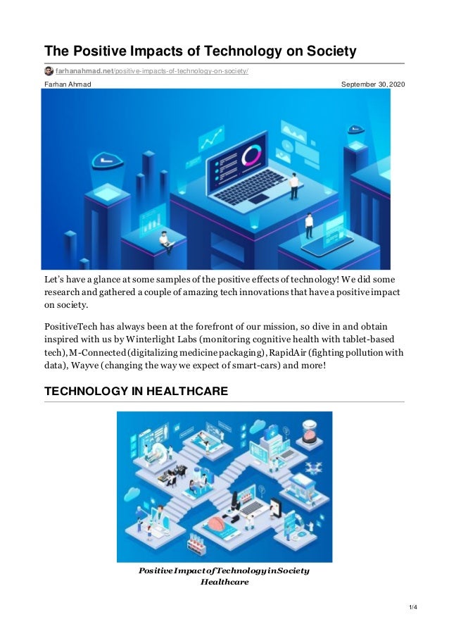 Exploring The Positive Effects Of Technology On Society – VEKR