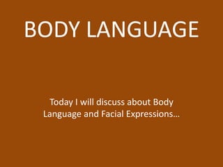 BODY LANGUAGE | PPTX