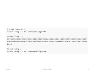 4/21/2020 Huffman Coding 53
 
