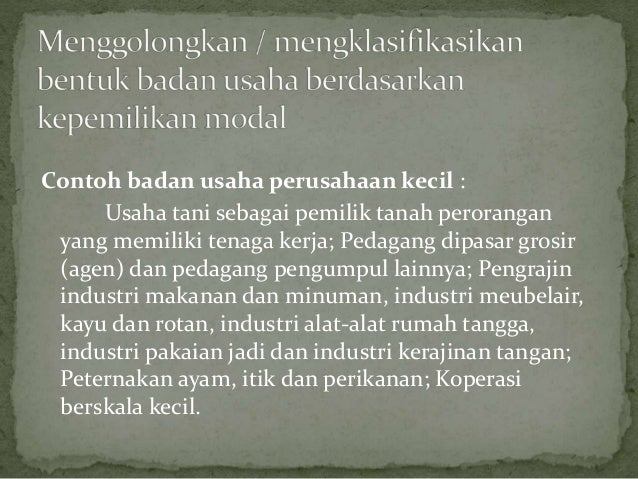 Bentuk- bentuk organisasi bisnis