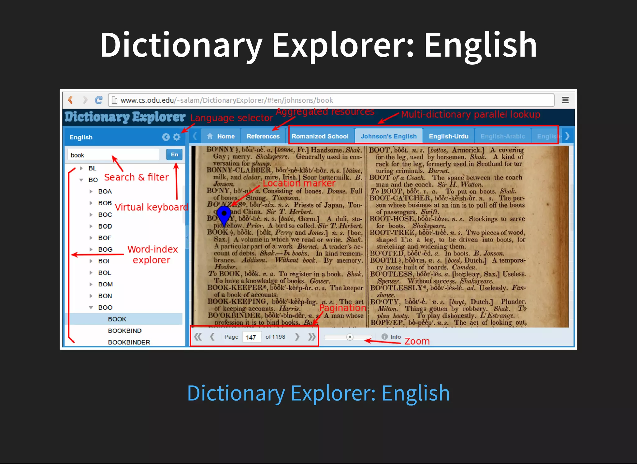 Dictionary Explorer: English
Dictionary Explorer: English
 