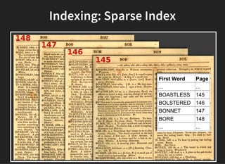 Indexing: Sparse Index
 