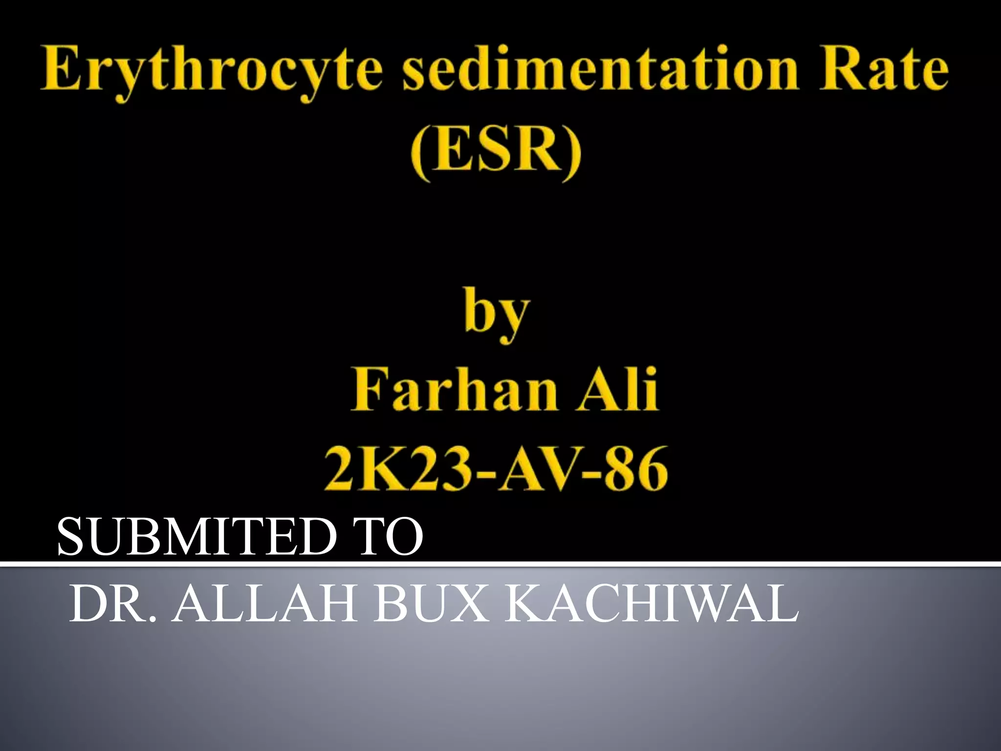 Determination Of ESR PPT determination-of-esr-ppt