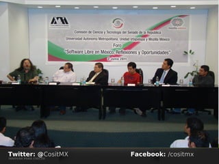 2222
Twitter: @CositMX
INNOVAR PARA CRECER
Facebook: /cositmx
 