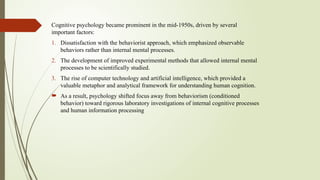 Comprehensive Overview of Cognitive Psychology and Information ...