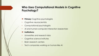 Conitive Approach Computer Model Comprehensive Overview of Cognitive Psychology and Information ...
