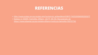 REFERENCIAS
http://www.scielo.org.bo/scielo.php?script=sci_arttext&pid=S1817-74332009000200017
Esteva, E. (2005). Faringitis. Offarm , 24 (1), 46–50. Recuperado de
https://www.elsevier.es/es-revista-offarm-4-articulo-faringitis-13070730
 