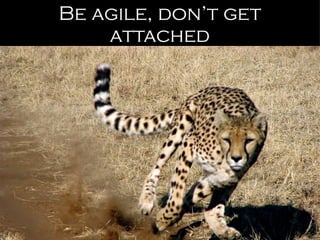 Be agile, don’t get attached 