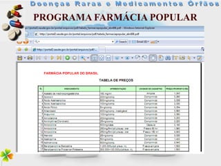 PROGRAMA FARMÁCIA POPULAR
 
