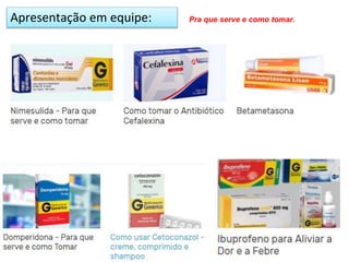 Apresentação em equipe: Pra que serve e como tomar.
 