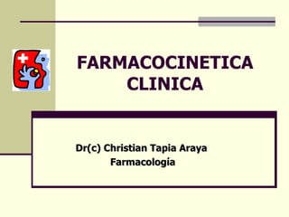 FARMACOCINETICA CLINICA Dr(c) Christian Tapia Araya  Farmacología 