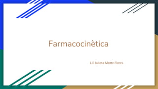 Farmacocinètica
L.E Julieta Motte Flores
 