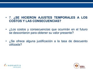 7.  ¿SE HICIERON AJUSTES TEMPORALES A LOS COSTOS Y LAS CONSECUENCIAS? ¿Los costos y consecuencias que ocurrirán en el futuro se descontaron para obtener su valor presente? ¿Se ofrece alguna justificación a la tasa de descuento utilizada?   