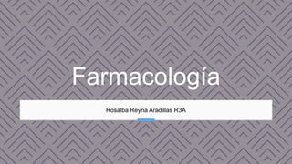 Farmacología
Rosalba Reyna Aradillas R3A
 