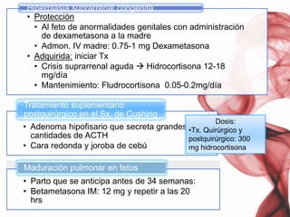 Indicaciones Dosis: 20-30 mg HidrocortisonaDosis:Hidrocortisona 100 mg IV c/8 hrs