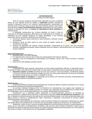 Daforin, PDF, Antidepressivo