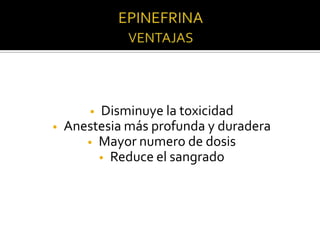 Farmacologia anestesicos locales en Odontología Slide 36