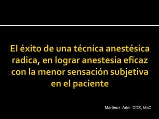 Farmacologia anestesicos locales en Odontología Slide 55