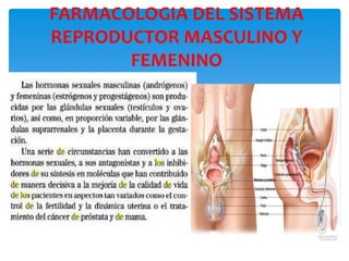 FARMACOLOGIA DEL SISTEMA
REPRODUCTOR MASCULINO Y
FEMENINO
 