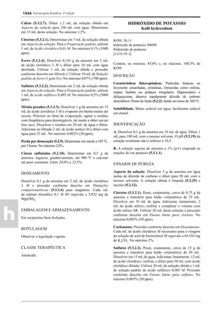 Farmacopeia 5 edição