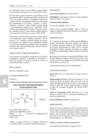 Farmacopeia 5 edição