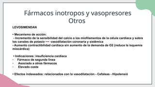 Inotropos farmacos en pediatria cardiaca y sus efectos | PPTX