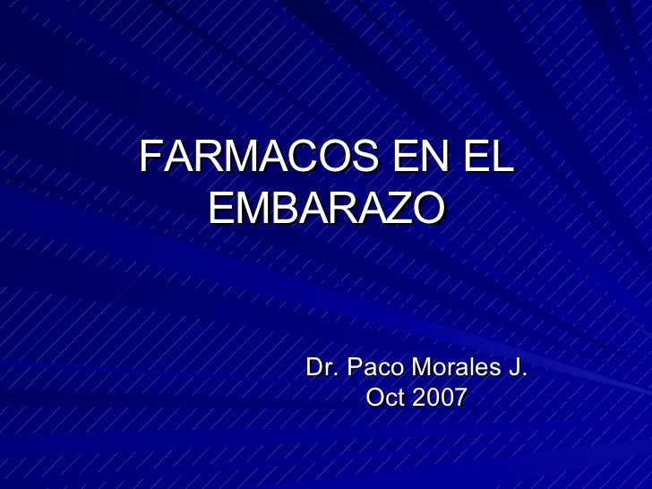 Farmacos En El Embarazo