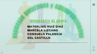 MAYERLING RUIZ DIAZ
MAYERLING RUIZ DIAZ
MARCELA LIZCANO
MARCELA LIZCANO
CONSUELO PALENCIA
CONSUELO PALENCIA
SOL CASTILLO
SOL CASTILLO
INTEGRANTES DE GRUPO:
INTEGRANTES DE GRUPO:
INTEGRANTES DE GRUPO:
 