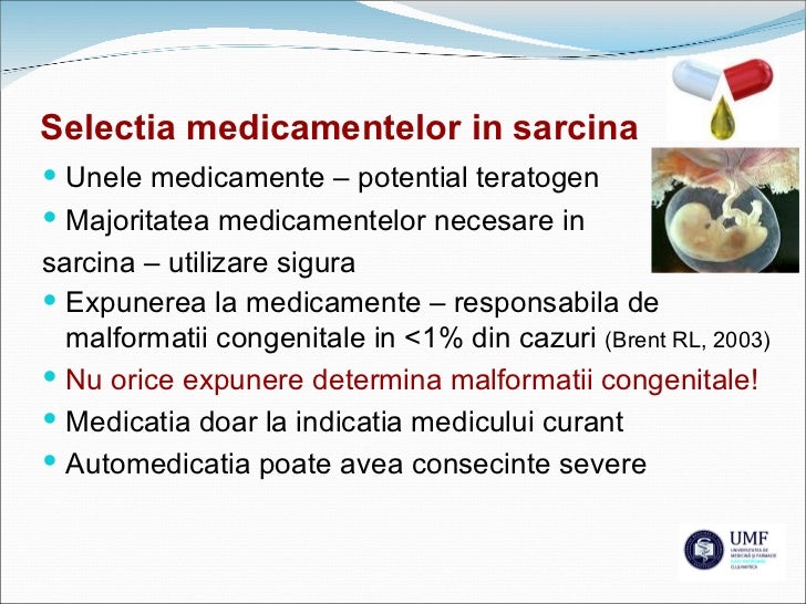 Farmacoterapia In Sarcina